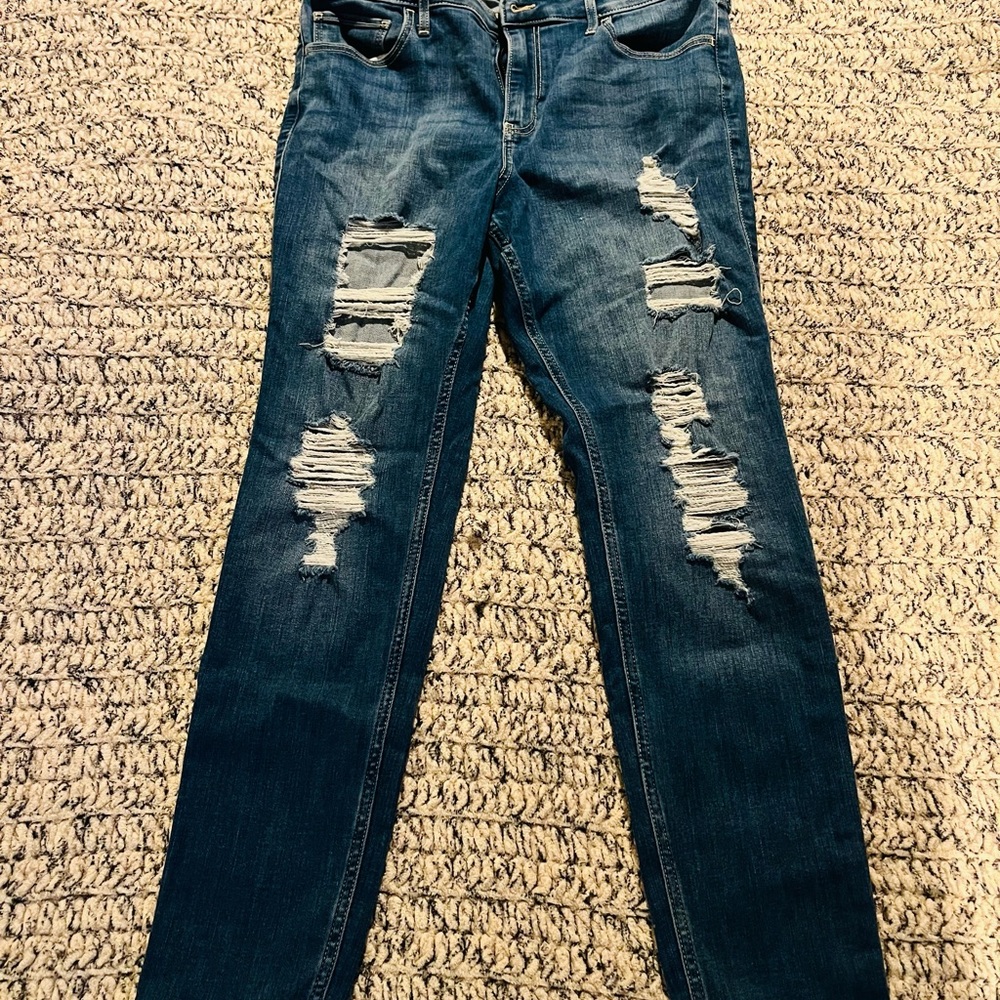 New- Never Worn Hollister High-Rise Super Skinny Jeans in Blue